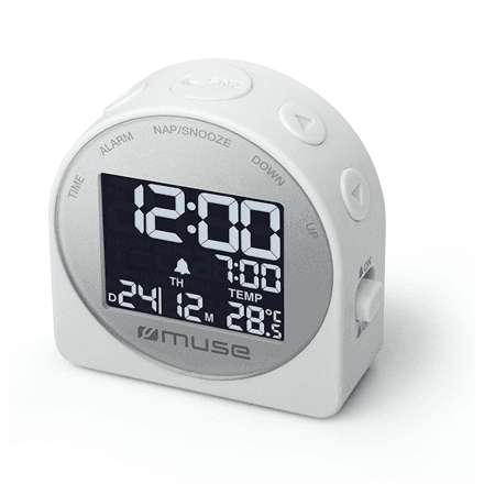 Muse | Portable Travelling Alarm Clock | M-09CW | White – nuotrauka 1