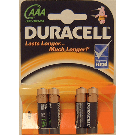 Duracell | AAA/LR03 | Alkaline Basic MN2400 | 4 pc(s) – image 1