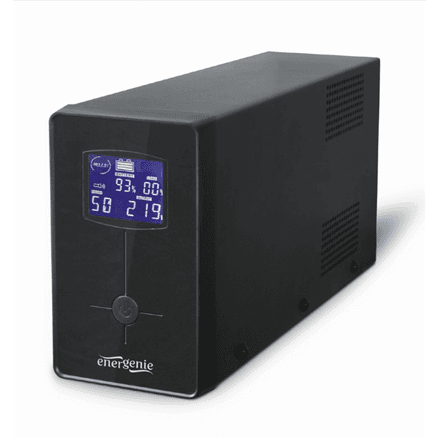 EnerGenie UPS with USB and LCD display, Black | EG-UPS-034 | 1500 VA | 900 W – image 1