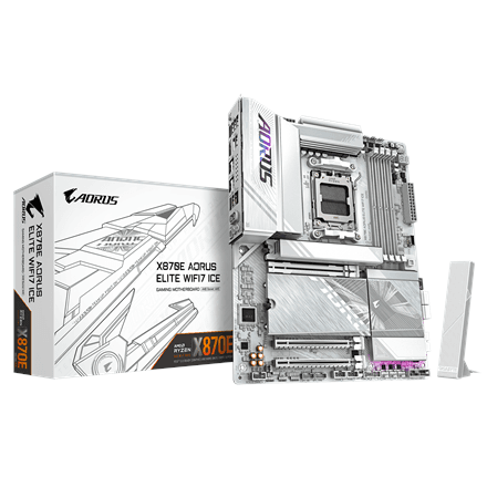 Gigabyte X870E AORUS ELITE WIFI7 ICE · Processor family AMD · Processor socket AM5 – image 1