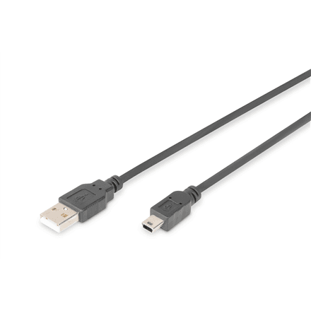 Digitus | Connection Cable, 1.8 m | AK-300108-018-S | USB Type A to USB Mini B – image 1
