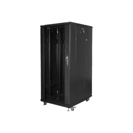 Lanberg | Rack cabinet 19" free-standing 27U/600x800 (flat pack) | FF01-6827-12B | Black – nuotrauka 1