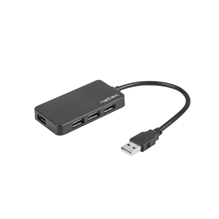 Natec | 4 Port Hub With USB 3.0 | Moth NHU-1342 | Black | 0.15 m – image 1