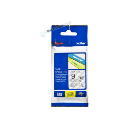 Brother | TZe-121 Laminated Tape | Black on Clear | TZe | 8 m | 9 cm – image 1
