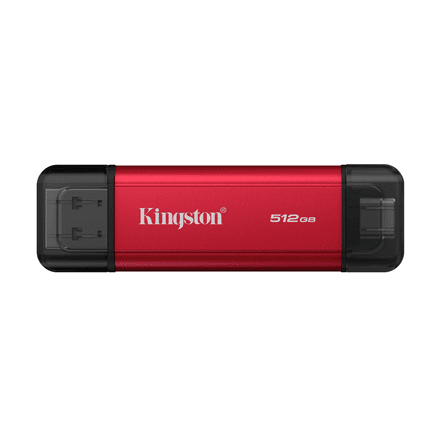 Kingston Dual Portable Solid-State Drive, USB Type-A and Type-C · 512 GB · Solid-state drive interface USB 3.2 Gen 2 – image 1