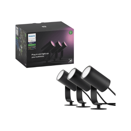 Philips Hue Lily Outdoor Spot base set 3x8W 24V | Hue White and Color Ambiance – nuotrauka 1