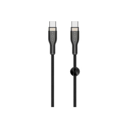 Fixed | Braided Cable USB-C/USB-C, 2m, 100W | FIXDB-CC2-BK – image 1