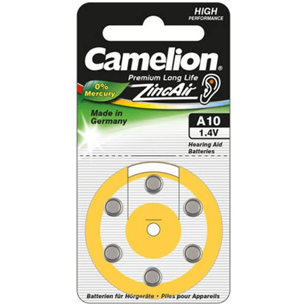 Camelion | A10/DA10/ZL10 | Zinc air cells | 6 pc(s) – nuotrauka 1