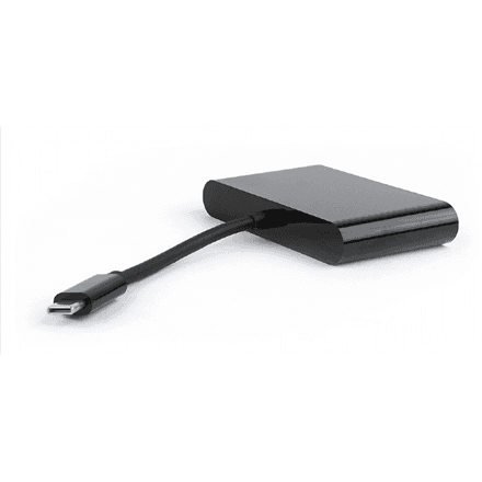 Cablexpert USB-C to 3-in-1 charging + VGA + USB3 adapter, Black | Cablexpert – nuotrauka 1