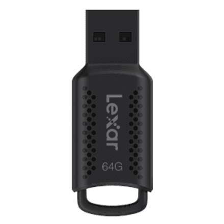 Lexar | USB Flash Drive | JumpDrive V400 | 64 GB | USB Type-A | Black – image 1