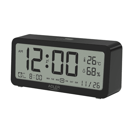 Adler | Alarm Clock | AD 1195b | Alarm function | Black – nuotrauka 1