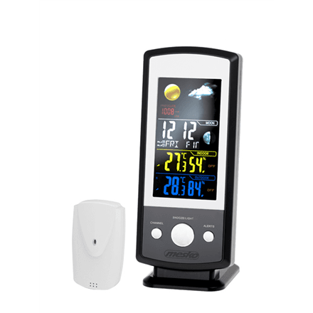 Mesko | MS 1177 | Black | Colorful Digital Display | Weather station – image 1