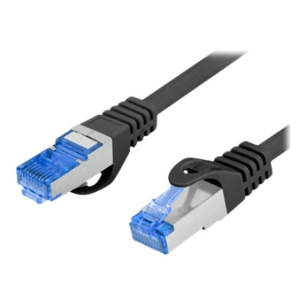 Lanberg | Patchcord Cat.6A S/FTP LSZH CCA | PCF6A-10CC-0200-BK | 2 m | Black – nuotrauka 1