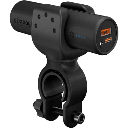 Goobay Bike Powerbank 5.0 with Reinforced Holder for Bicycle Handlebars · 60656 · 5000 mAh – nuotrauka 1