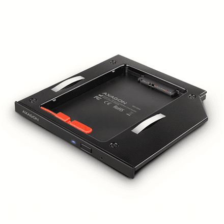 AXAGON Optical disk drive caddy for 2.5“ SSD/HDD. LED, 9.5 mm, Aluminum | RSS-CD09 – nuotrauka 1