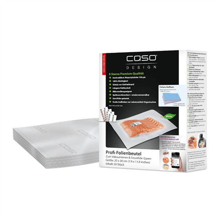 Caso | Foil Bags | 01219 | 50 units | Dimensions (W x L) 20 x 30 cm | Ribbed – nuotrauka 1