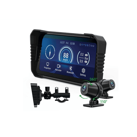 Navitel Dual dash Cam and Smart Moto device (Carplay, Android Auto) · Dual dash Cam and Smart Moto device (Carplay, Android Auto) · Wi-Fi – nuotrauka 1