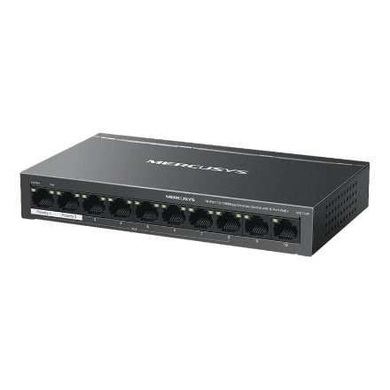 Mercusys 10-Port 10/100Mbps Desktop Switch with 8-Port PoE+ | Mercusys – nuotrauka 1