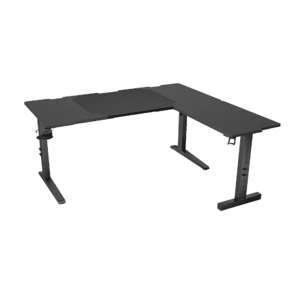 Genesis Gaming Desk | Holm 160 Modular Corner | Black/Anthracite – nuotrauka 1