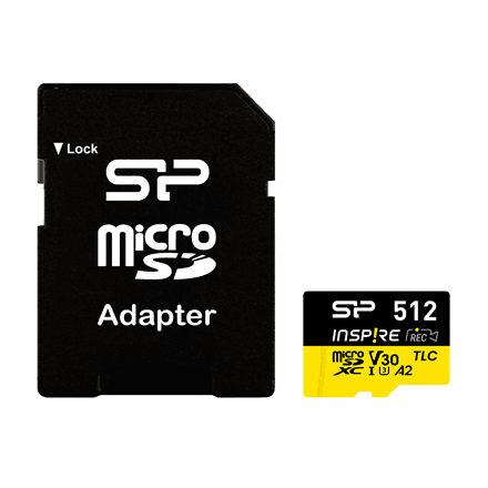 Silicon Power Inspire | 512 GB | microSDXC | Flash memory class C10, UHS-I U3, V30 – nuotrauka 1