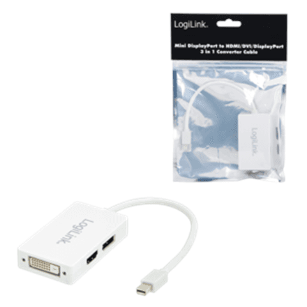 Logilink | CV0045 | White | Mini DisplayPort | DVI/DisplayPort/HDMI – nuotrauka 1