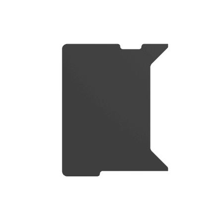 Genesis | Holm Modular Side Desk Top Left 60cm | NDS-2282 | Anthracite Black – nuotrauka 1