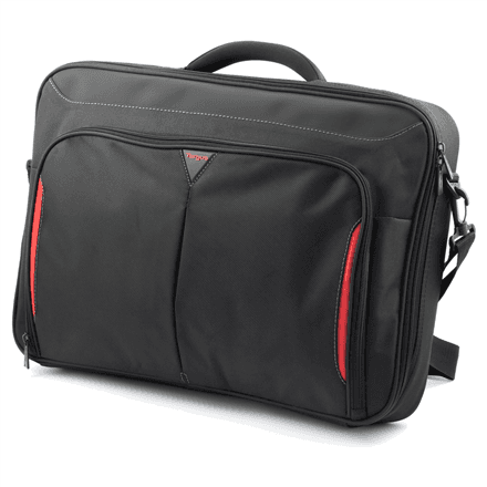 Targus | Clamshell Laptop Bag | CN418EU | Briefcase | Shoulder strap | Black/Red – image 1