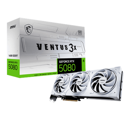 MSI GeForce RTX 5080 16G VENTUS 3X OC WHITE · NVIDIA · 16 GB – image 1