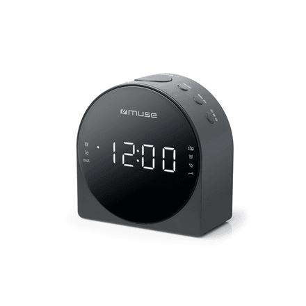 Muse | Dual Alarm Clock radio PLL | M-185CR | AUX in | Black – nuotrauka 1