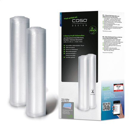 Caso | Vacuum Rolls | 01248 | 2 pcs | Dimensions (W x L) 30 x 600 cm | Transparent – image 1