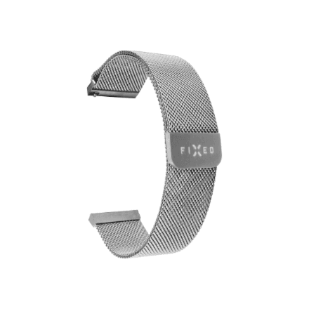Fixed | Mesh Strap with Quick Release 20mm for Smartwatch | Silver – nuotrauka 1