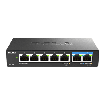 D-Link 7-Port Multi-Gigabit Unmanaged Switch – nuotrauka 1