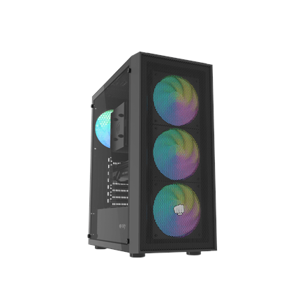 Fury PC Case | SHOBO SH8F ARGB | Black | Midi Tower – nuotrauka 1