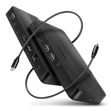 AXAGON USB4 40Gbps DUAL 4K DISPLAY 12in1 Dock | HMC-U4 – image 1