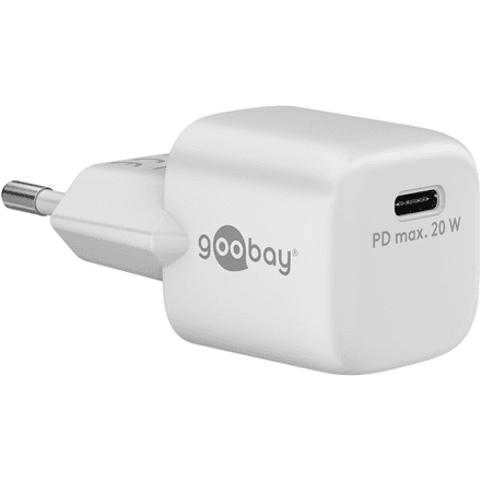 Goobay | USB-C PD GaN Fast Charger Nano (20 W), White – nuotrauka 1