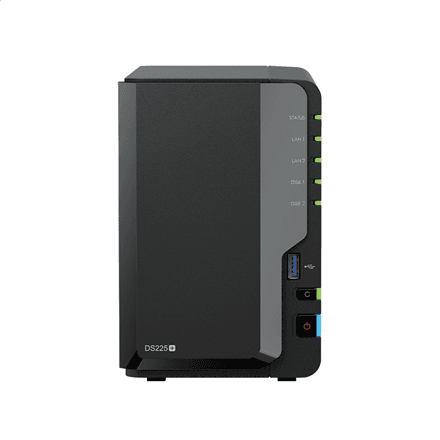 Synology DiskStation | DS225+ | Intel Celeron | J4125 | 2 GB | DDR4 | Black – nuotrauka 1