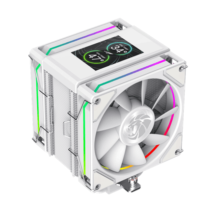 Gamemax CPU Air Cooler | SIGMA 620 LCD WH | White – image 1