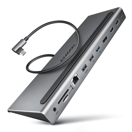 AXAGON USB-C 5Gbps TRIPLE 4K DISPLAY 11in1 Hub | HMC-4KX3 – image 1