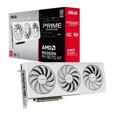 Asus Prime Radeon RX 9070 XT White OC Edition 16GB GDDR6 · AMD · 16 GB – nuotrauka 1