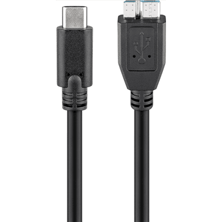 Goobay | Round cable | USB-C to micro-B 3.0 cable | 67995 | micro-B 3.0 | USB-C (male) – image 1
