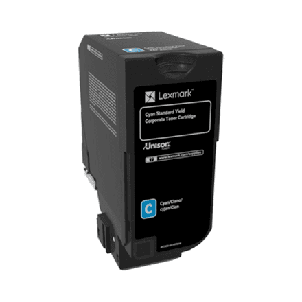 Lexmark Corporate | 74C2SCE | Laser Toner Cartridge | Cyan – image 1