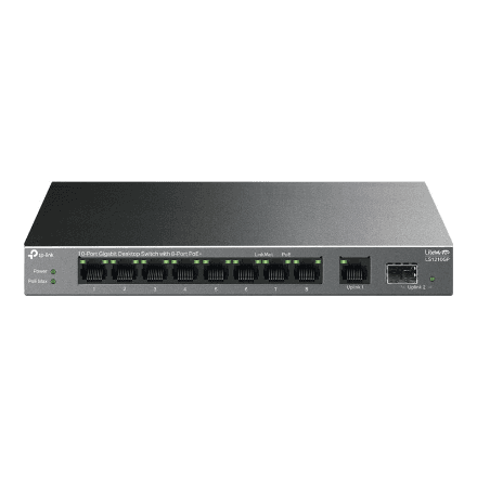 TP-LINK 10-Port Gigabit Desktop Switch with 8-Port PoE+ – nuotrauka 1