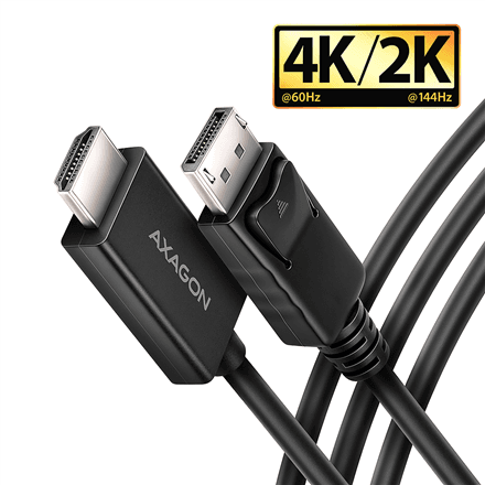 AXAGON Active cable RVD-HI20C2 | DisplayPort to HDMI | 1.8 m – nuotrauka 1