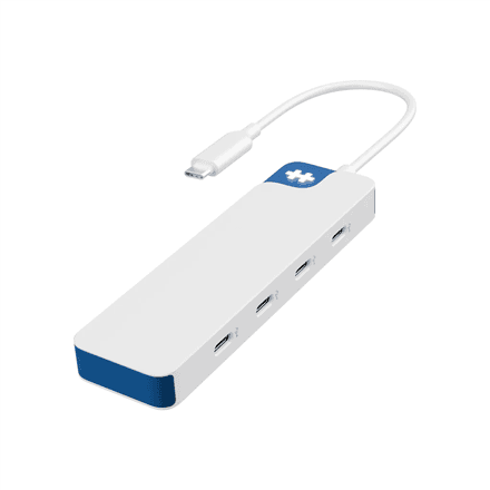 Hyper HyperDrive Flex 4 Port USB-C Hub, White/Blue | HD5201BUGL – image 1