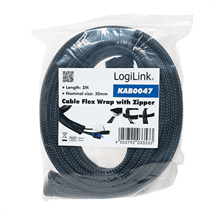 Logilink | Flexible Cable protection with Zipper, 30x20x2000 mm – image 1