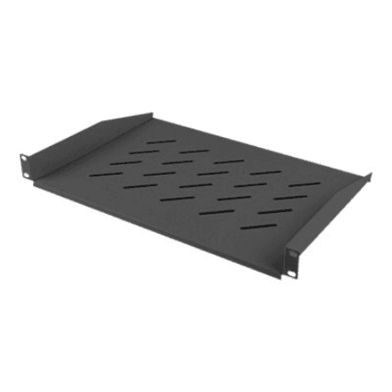 Lanberg 19" fixed shelf 1U/483x315mm, max load capacity up to 25kg | AK-1008-B | Black – image 1