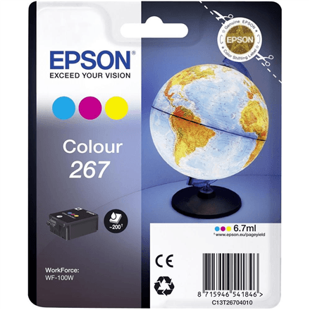 Epson 267 Tri-colour Ink Cartridge | Ink | Cyan, Magenta, Yellow – nuotrauka 1