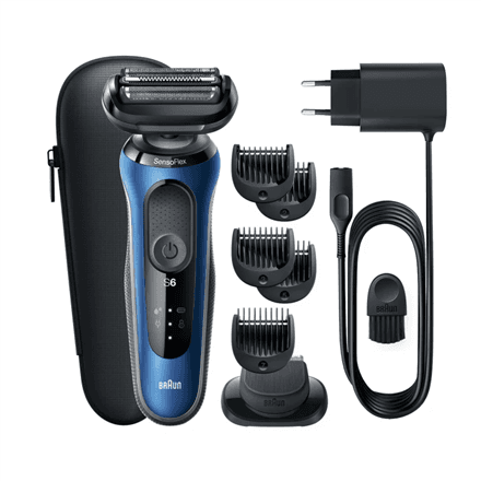 Braun | Shaver | 61-B1500s | Operating time (max) 50 min | Wet & Dry | Blue/Black – nuotrauka 1