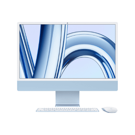 Apple iMac 24” 4.5K Retina, Apple M4 8C CPU, 8C GPU/16GB/256GB SSD/Blue/RUS | Apple – nuotrauka 1