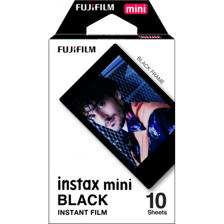 Fujifilm | Instax Mini | BLACK FRAME (10pl) Instant Film | 54 x 86 mm – image 1
